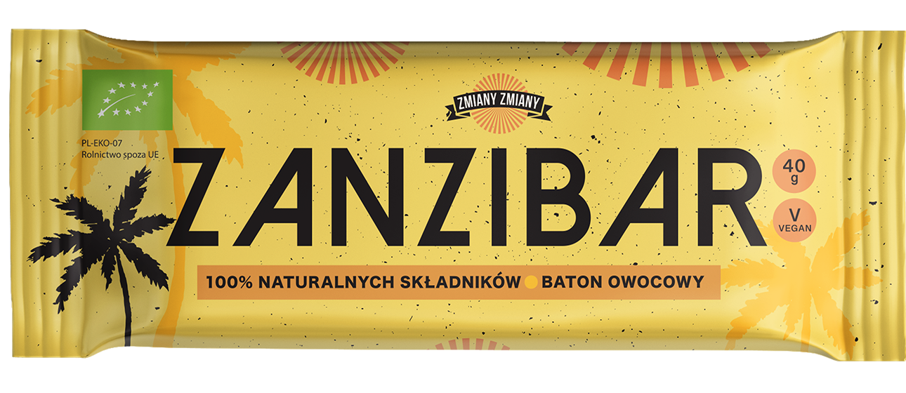 Baton Owocowy Zanzibar Bezglutenowy BIO (5 szt x 40 g)