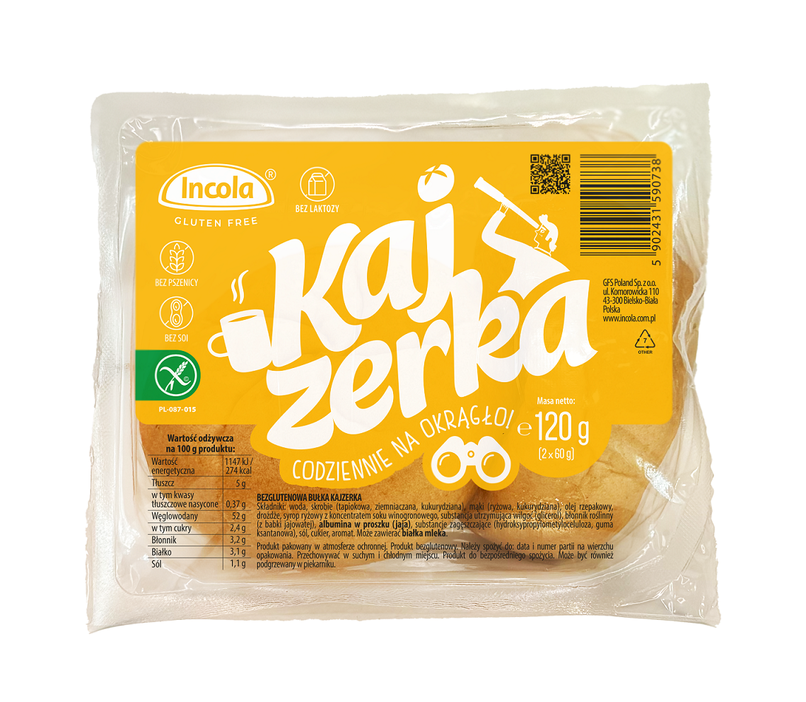 Bułki Kajzerki Bezglutenowe (2 Szt.) (3 szt x 120 g)
