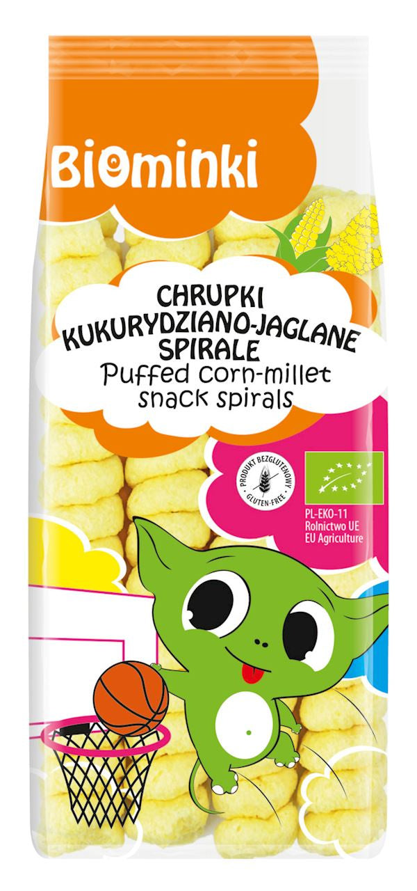 Chrupki Kukurydziano-Jaglane Spirale Bezglutenowe BIO (5 szt x 60 g)