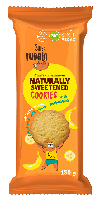 Ciastka Bananowe Słodzone Agawą BIO 130 g