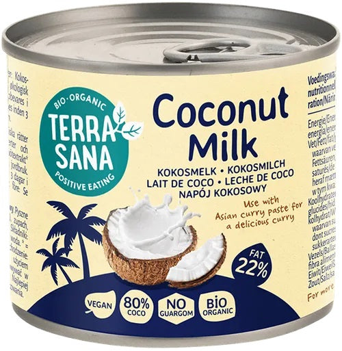 Coconut Milk - Napój Kokosowy Bez Gumy Guar (22 % Tłuszczu) BIO (3 szt x 200 ml)