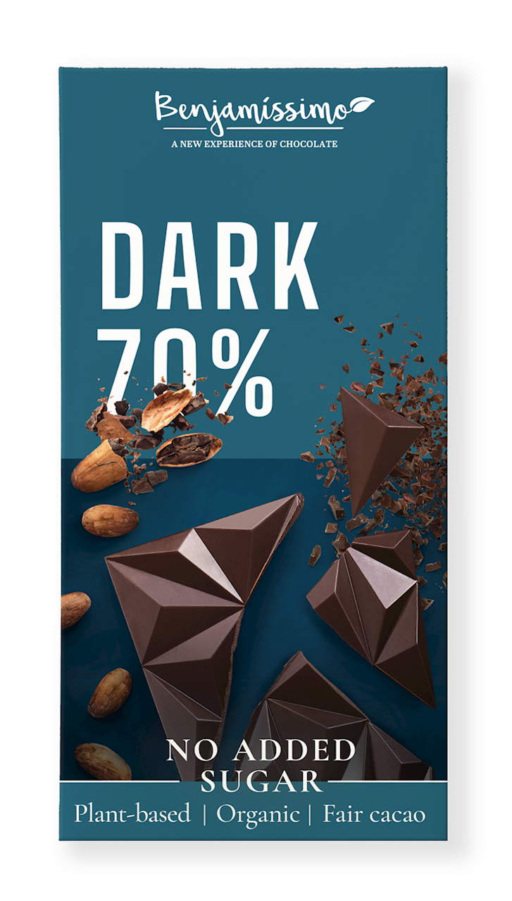 Czekolada Gorzka 70 % Bez Dodatku Cukrów Bezglutenowa BIO 60 g