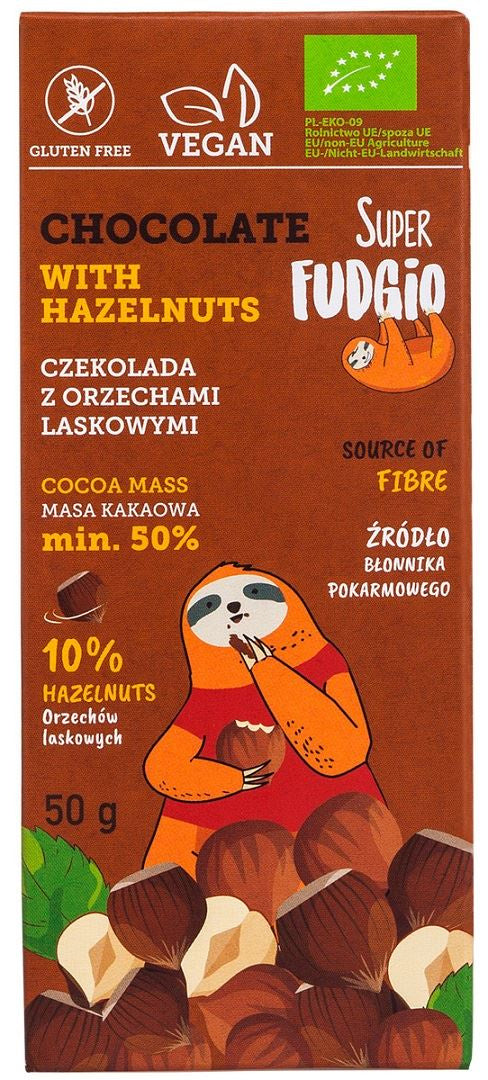 Czekolada z Orzechami Laskowymi Bezglutenowa BIO (3 szt x 50 g)