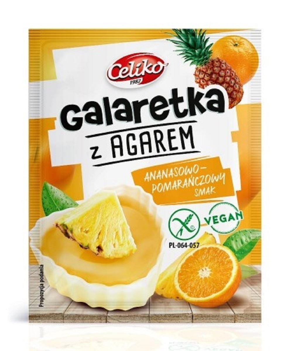 Galaretka z Agarem Ananas - Pomarańcza Bezglutenowa (8 szt x 45 g)