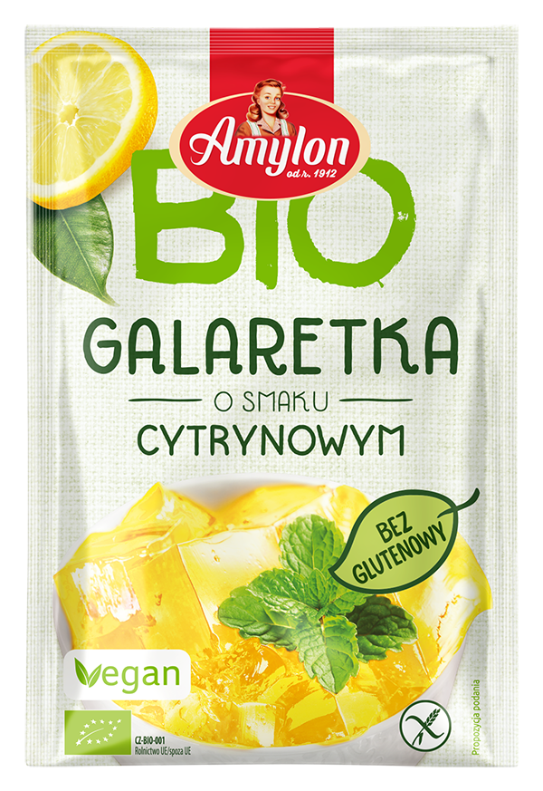 Galaretka z Agarem o Smaku Cytrynowym Bezglutenowa BIO (6 szt x 40 g)