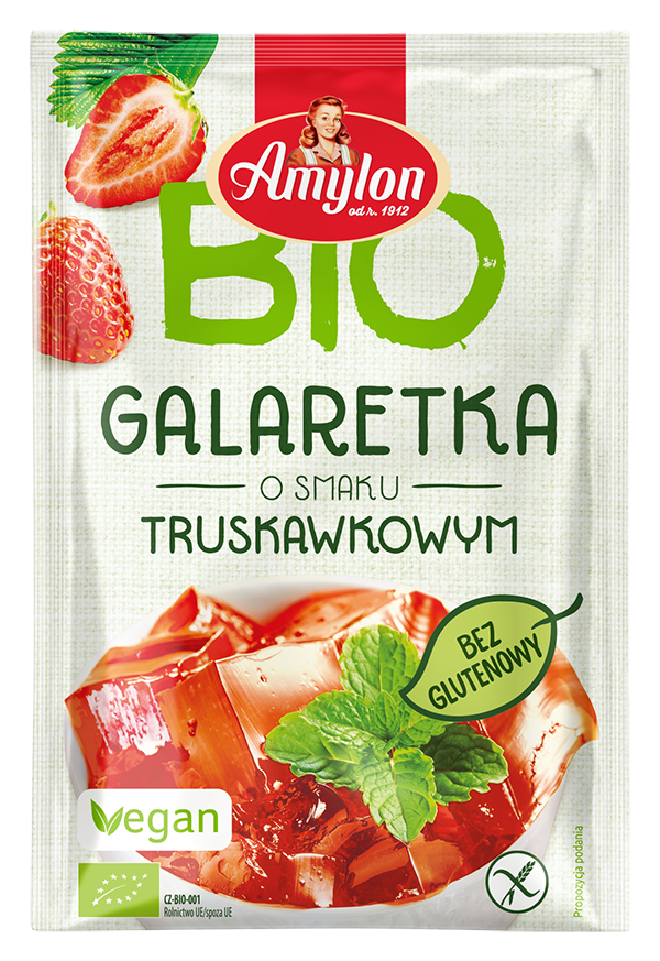 Galaretka z Agarem o Smaku Truskawkowym Bezglutenowa BIO (6 szt x 40 g)