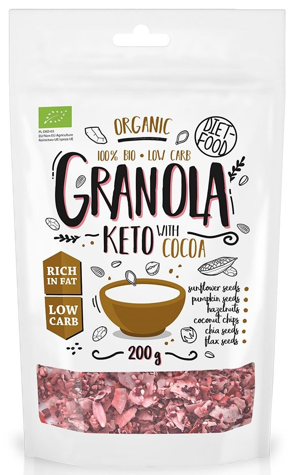 Granola Kakao Keto BIO - Diet (2 szt x 200 g)