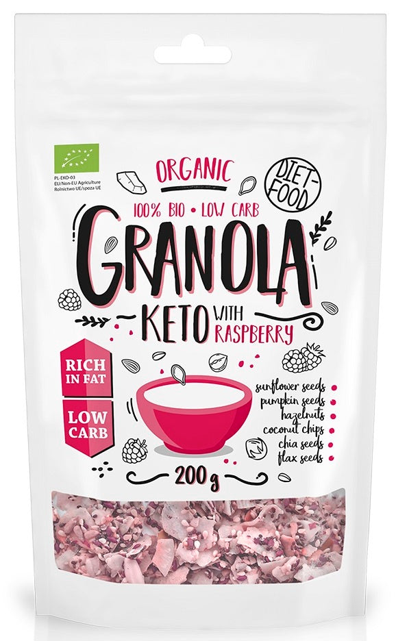 Granola Malina Keto BIO 200 g - Diet