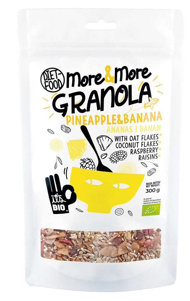 Granola z Ananasem i Bananem BIO 300 g - Diet