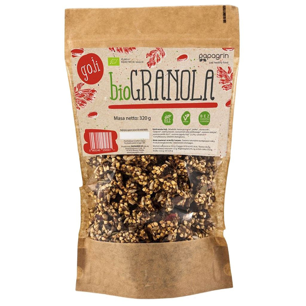 Granola z Goji Bez Dodatku Cukrów Bezglutenowa BIO 320 g