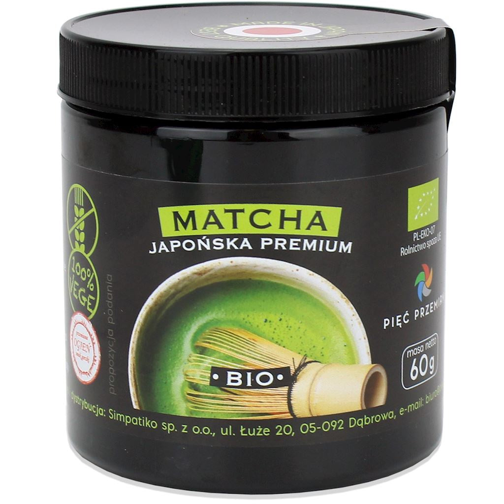Herbata Zielona Matcha Japońska Bezglutenowa BIO 60 g