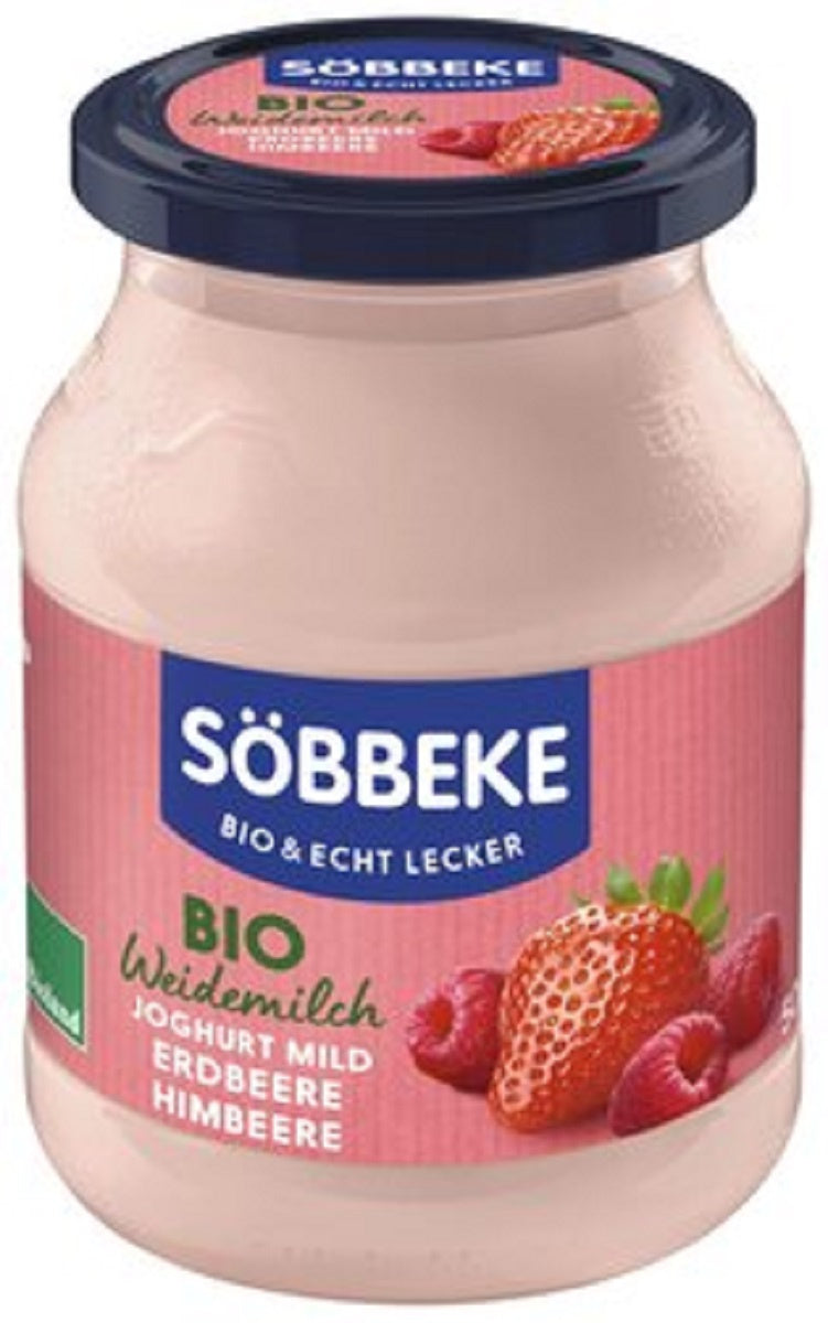 Jogurt Kremowy Truskawka - Malina BIO 500 g (Słoik)