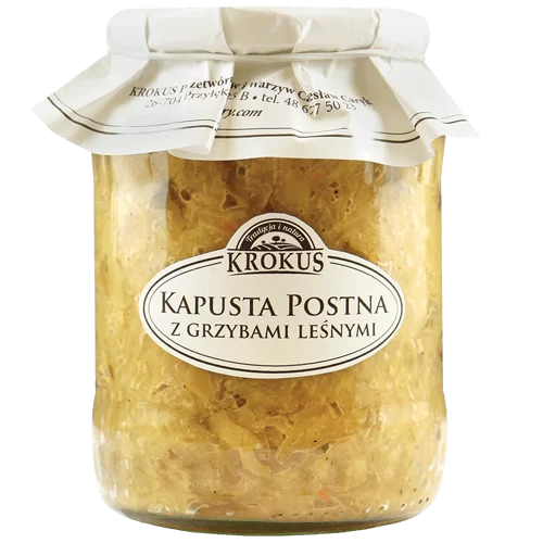 Kapusta Kiszona Postna z Grzybami Leśnymi (2 szt x 670 g)