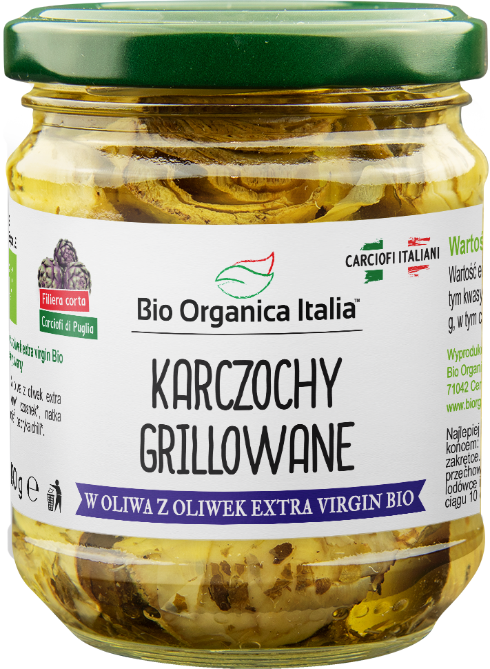 Karczochy Grillowane z Oliwą z Oliwek Extra Virgin BIO 190 g () (Słoik) (2 szt x 115 g)