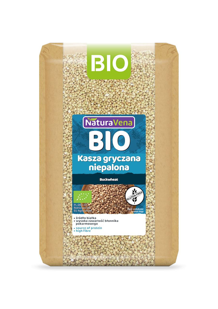 Kasza Gryczana Niepalona Bezglutenowa BIO (5 szt x 1 kg)