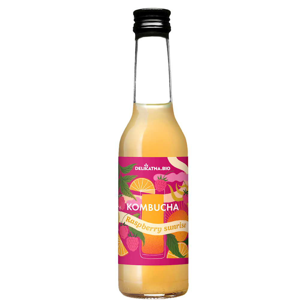 Kombucha Koktajlowa Raspberry Sunrise BIO (2 szt x 270 ml)