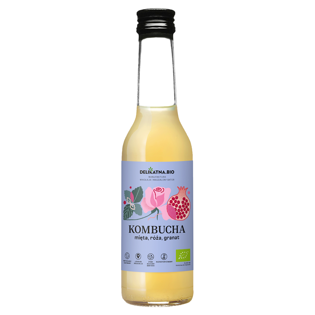 Kombucha z Miętą, Różą i Granatem BIO (2 szt x 270 ml)