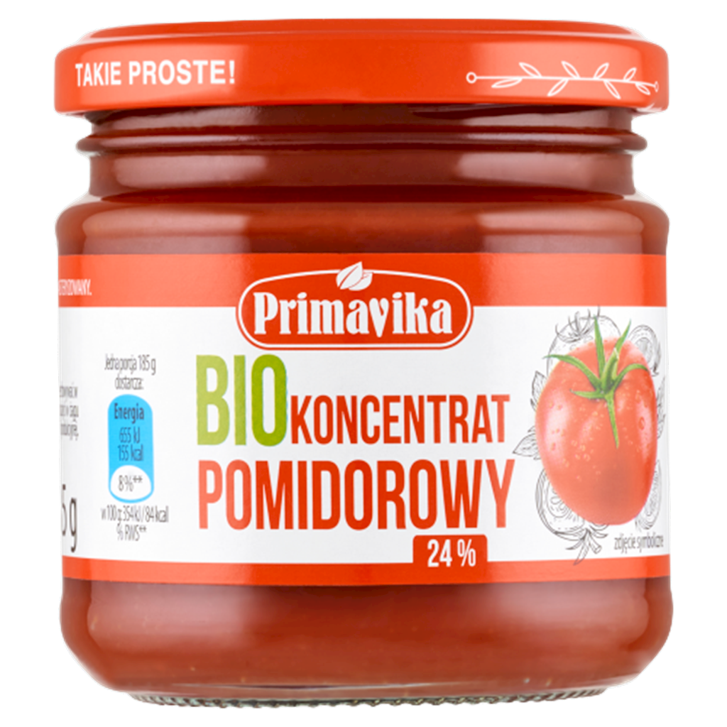 Koncentrat Pomidorowy 22 % - 24 % BIO (3 szt x 185 g)