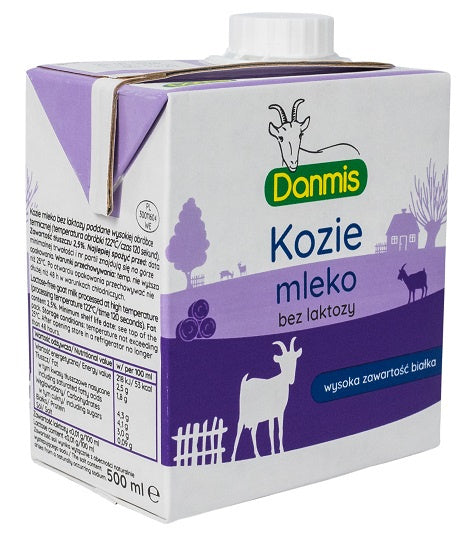 Kozie Mleko Bez Laktozy Uht (2,5 % Tłuszczu) (2 szt x 500 ml)