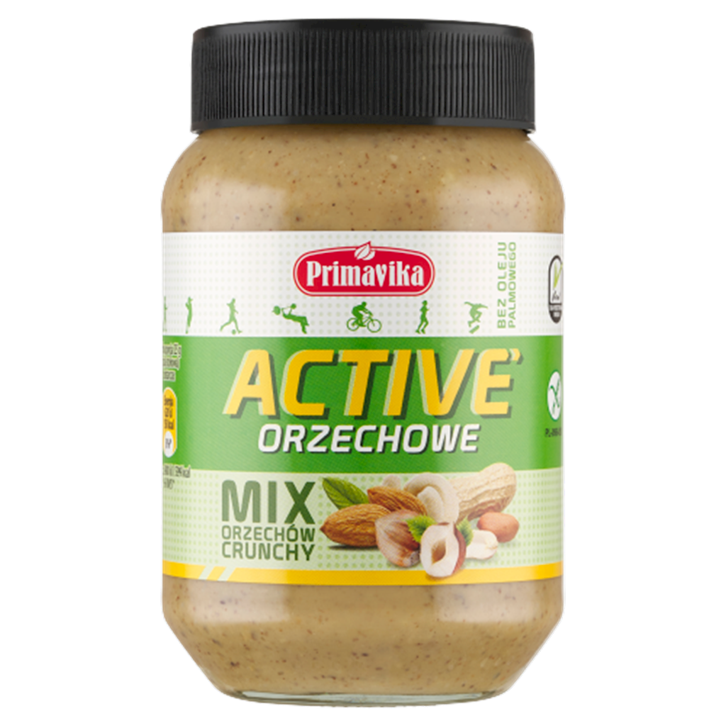 Krem Orzechowy Crunchy Mix (4 Orzechy) Solony Bezglutenowy 470 g