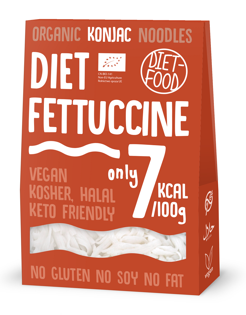 Makaron (Konjac) Fettuccine Bezglutenowy BIO 385 g () - Diet (3 szt x 300 g)