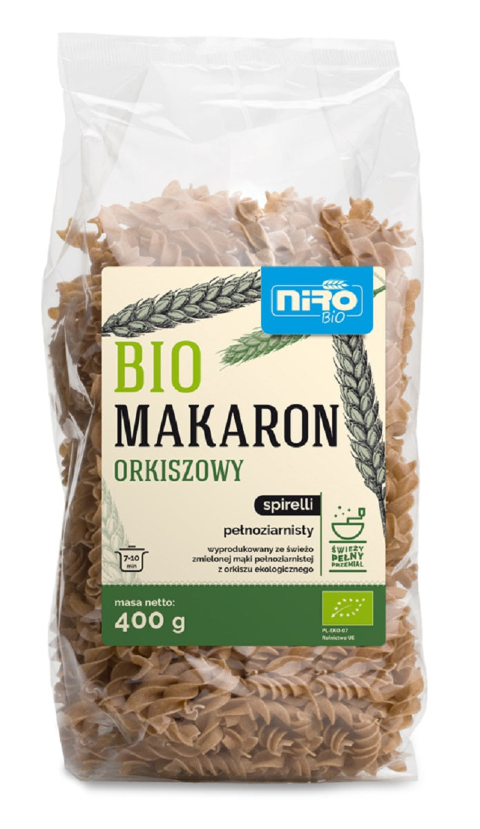 Makaron (Orkiszowy Razowy) Spirelli BIO (2 szt x 400 g)