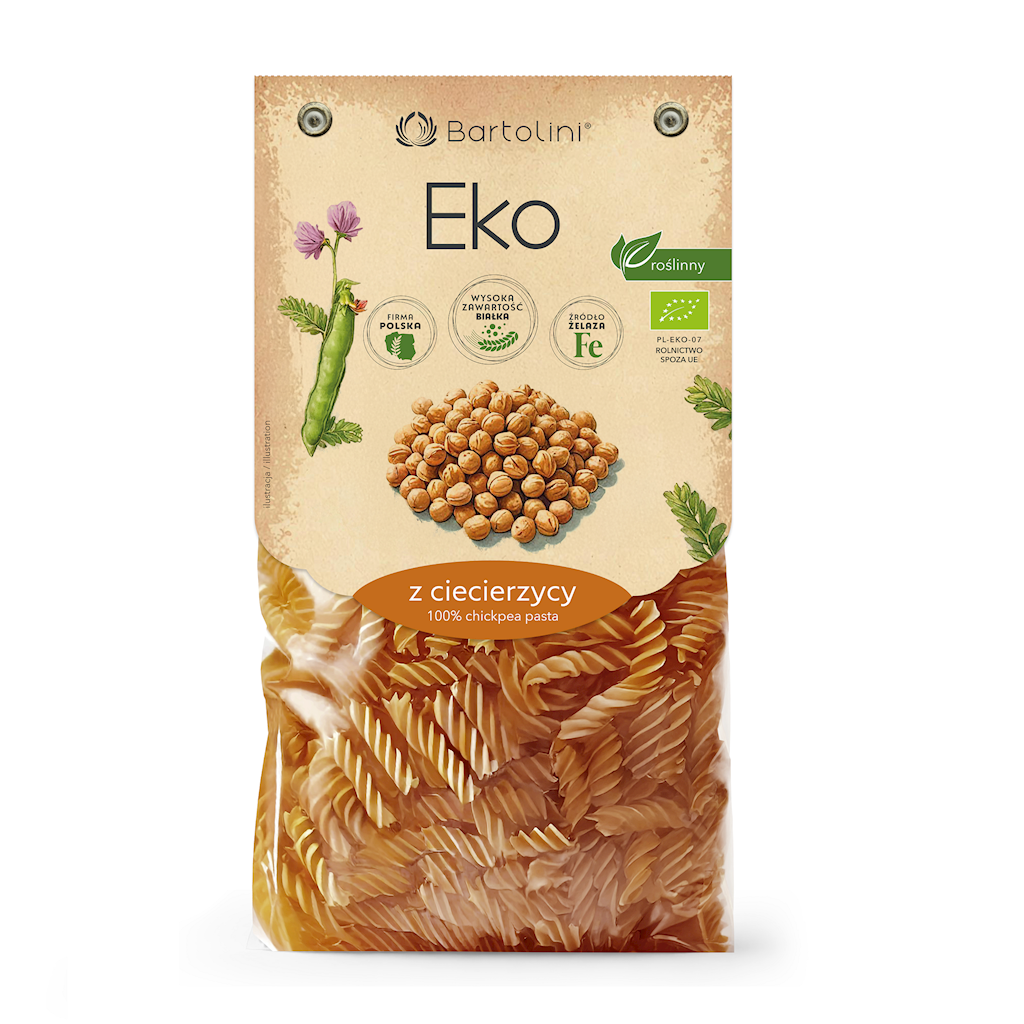 Makaron Proteinowy (Z Ciecierzycy) Świderki BIO (3 szt x 250 g)