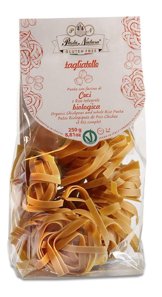 Makaron Proteinowy (Z Ciecierzycy i Brązowego Ryżu) Tagliatelle Bezglutenowy BIO (2 szt x 250 g)