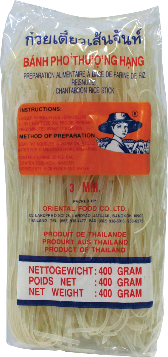 Makaron (Tajski Ryżowy) Instant (3 Mm) (4 szt x 400 g)