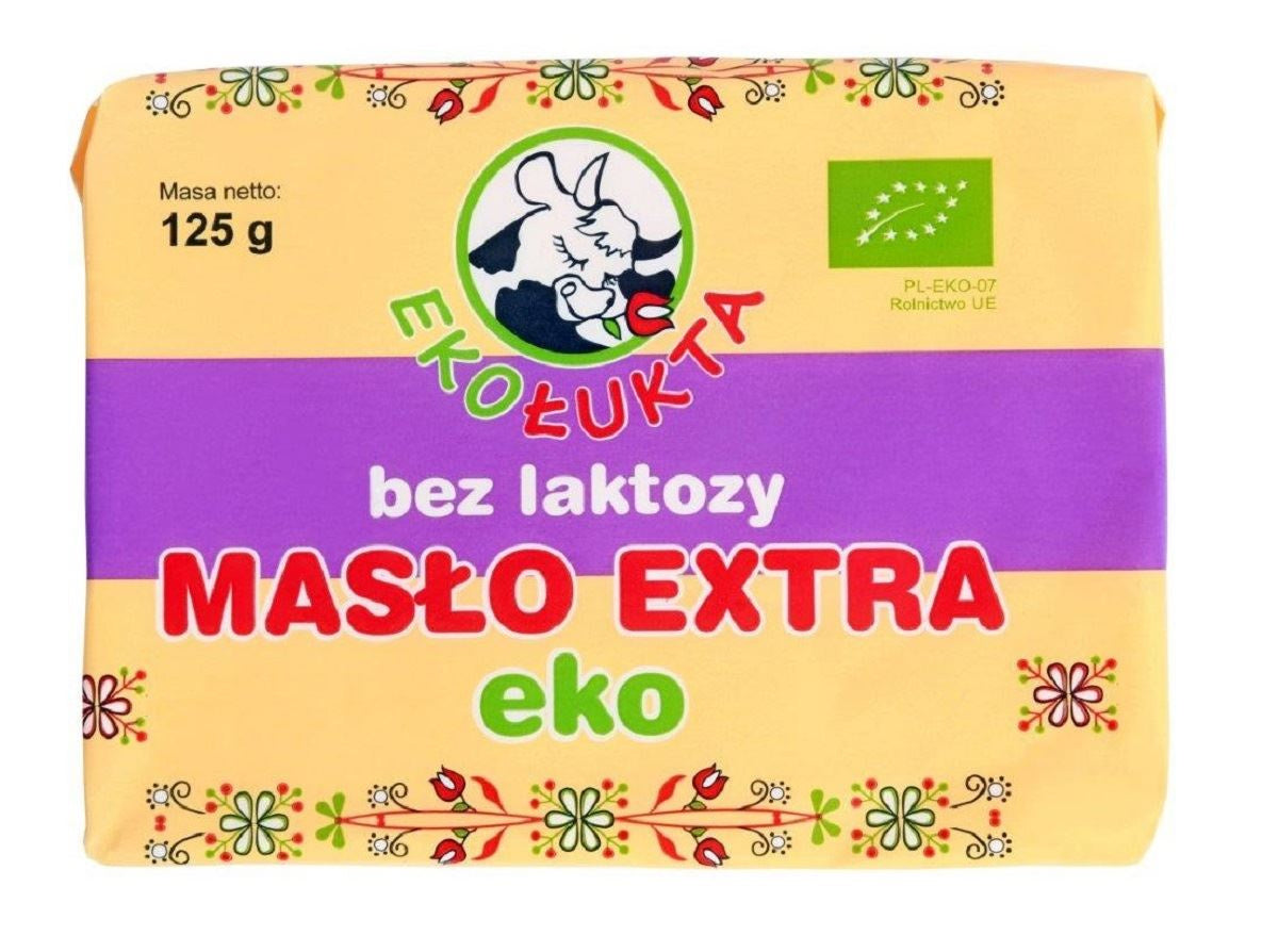 Masło Ekstra Kostka Bez Laktozy (82 % Tłuszczu) BIO (2 szt x 125 g)