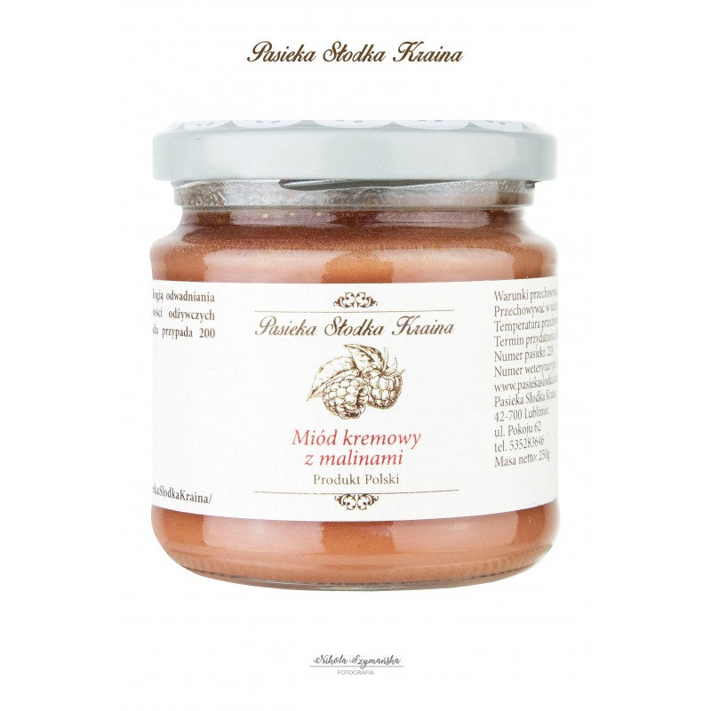 Miód kremowany maliną (250 g)