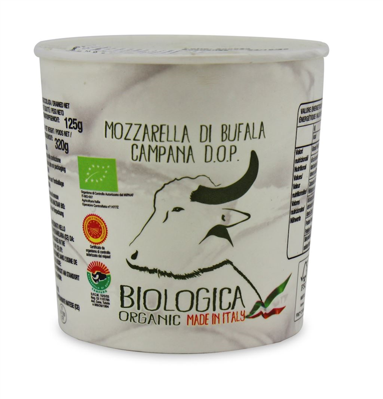 Mozzarella Di Bufala (Z Mleka Bawolego) Kulka (W Kubeczku) BIO 320 g () (2 szt x 125 g)