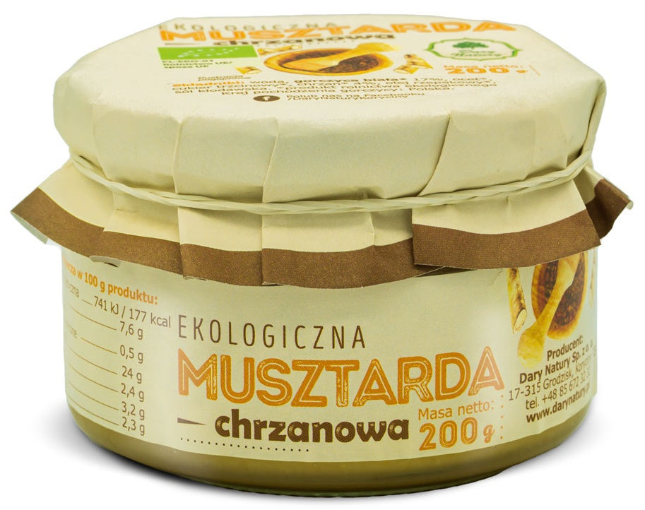 Musztarda Chrzanowa BIO 200 g – Dary Natury