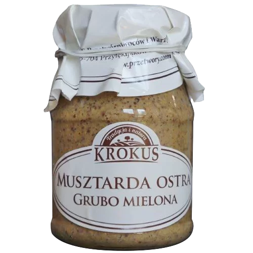 Musztarda Ostra Grubo Mielona (3 szt x 180 g)