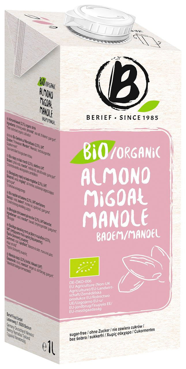 Napój Migdałowy Bez Cukru Bezglutenowy BIO (3 szt x 1 l)