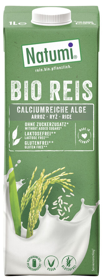 Napój Ryżowy z Algami Morskimi (Wapń) Bez Dodatku Cukrów Bezglutenowy BIO (3 szt x 1 l)