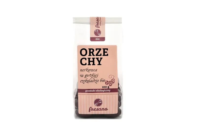 ORZECHY NERKOWCA W GORZKIEJ CZEKOLADZIE BIO (100 g)