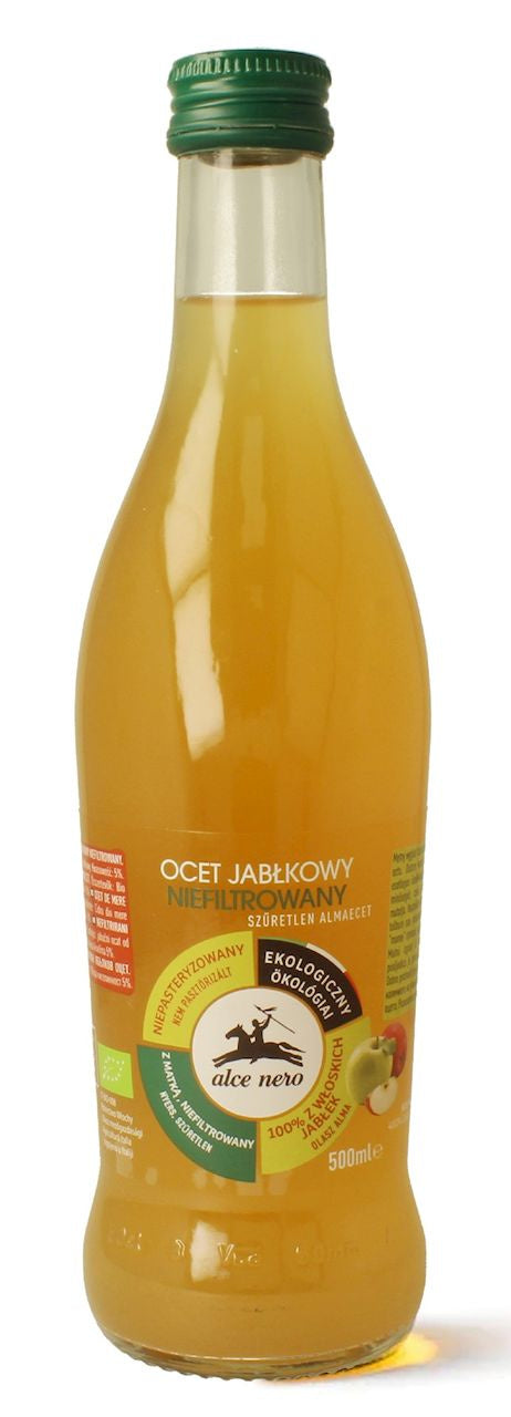 Ocet Jabłkowy 5 % Niefiltrowany BIO (2 szt x 500 ml)