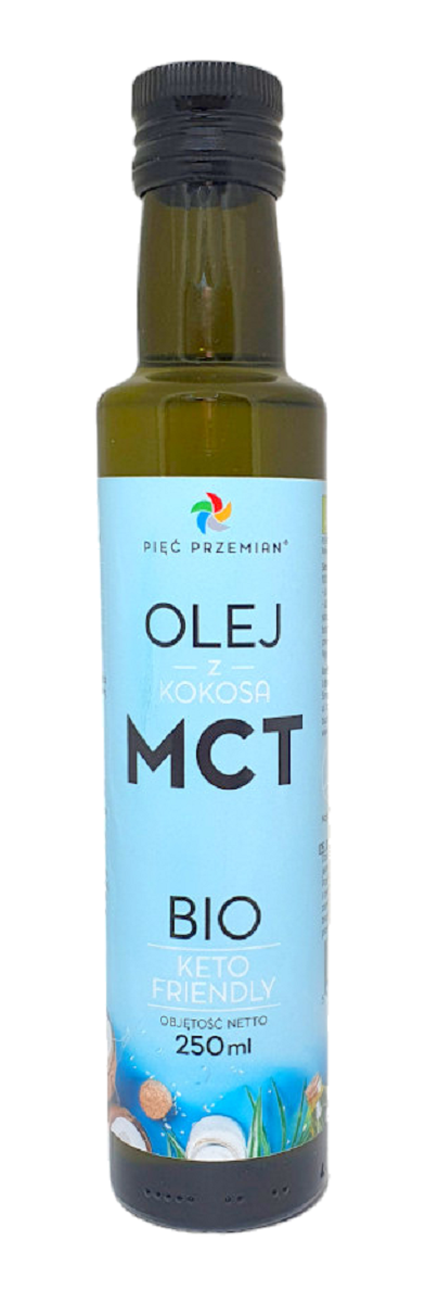 Olej Kokosowy Mct Keto Bezglutenowy BIO 250 ml