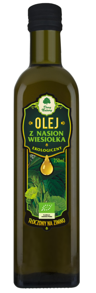 Olej z Wiesiołka Tłoczony Na Zimno BIO 250 ml