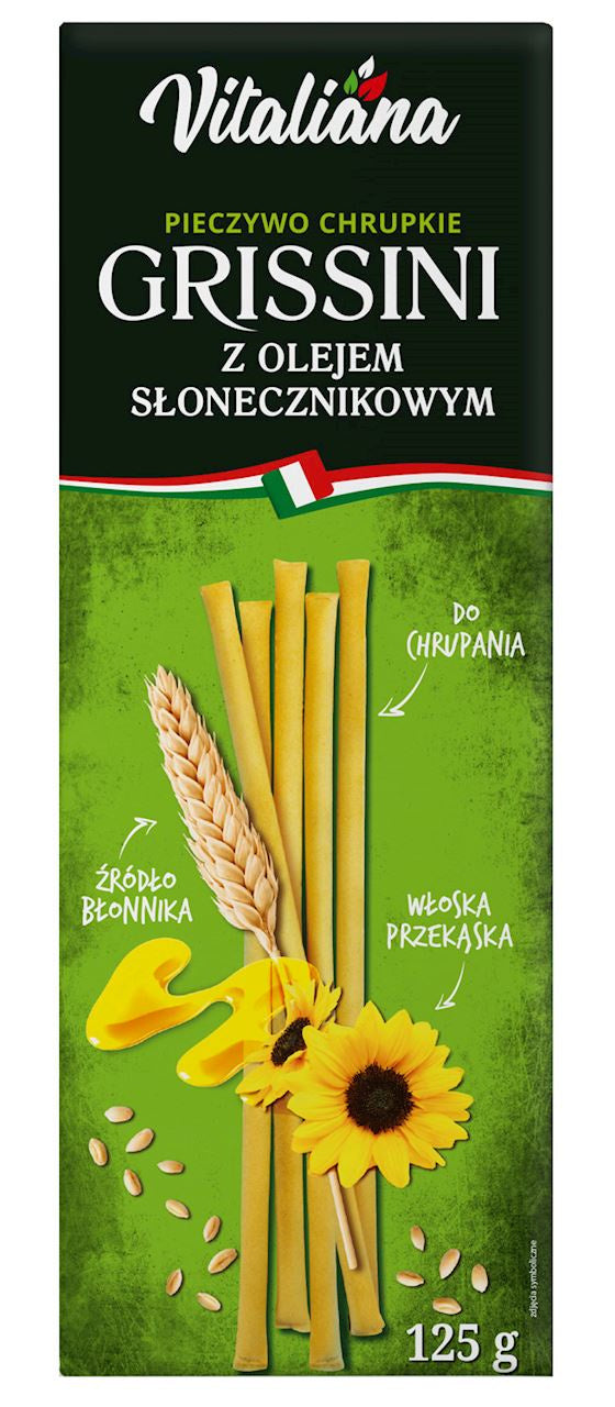 Paluszki Grissini z Olejem Słonecznikowym (5 szt x 125 g)