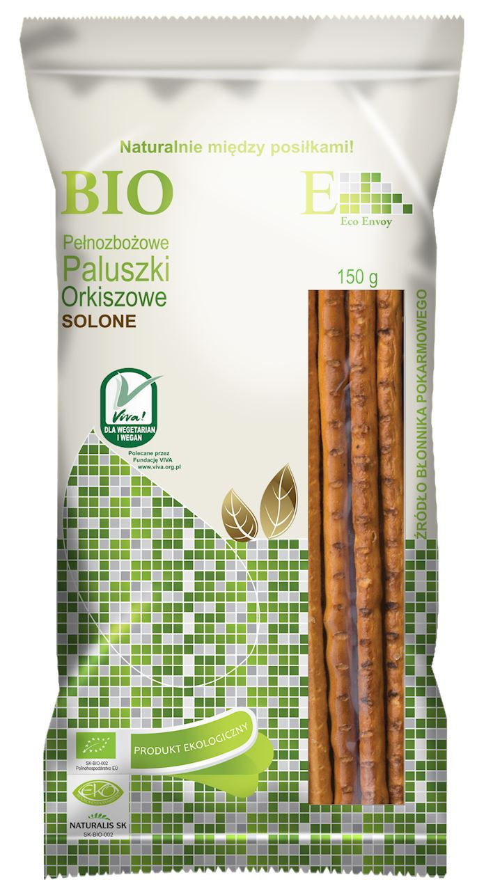 Paluszki Orkiszowe Pełnoziarniste Solone BIO (3 szt x 150 g)