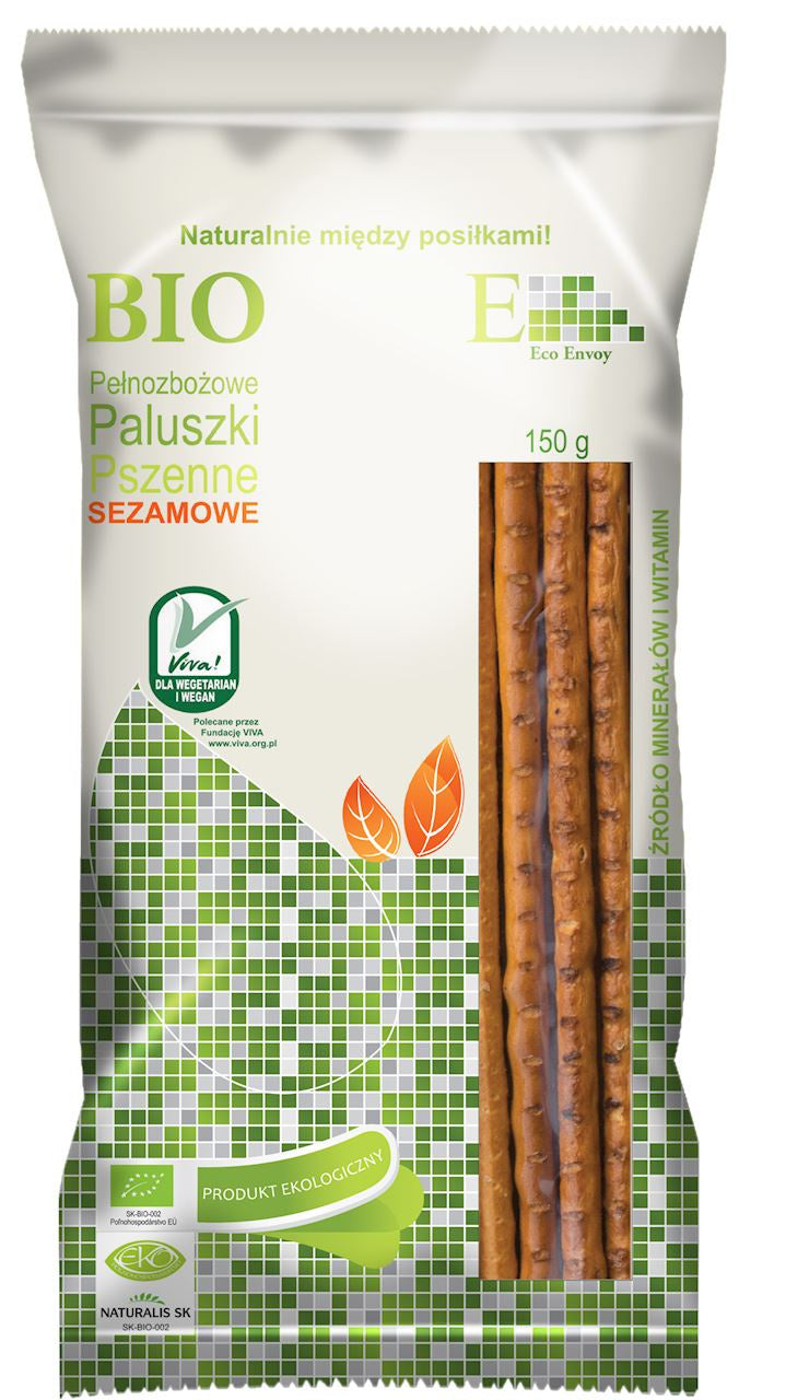 Paluszki Pełnoziarniste z Sezamem BIO (3 szt x 150 g)