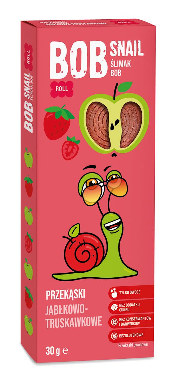 Przekąska Roll Jabłko - Truskawka Bez Dodatku Cukrów Bezglutenowa (6 szt x 30 g)
