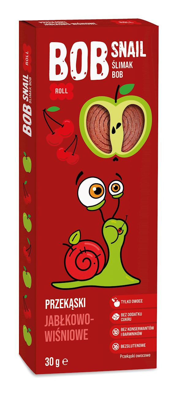 Przekąska Roll Jabłko - Wiśnia Bez Dodatku Cukrów Bezglutenowa (6 szt x 30 g)