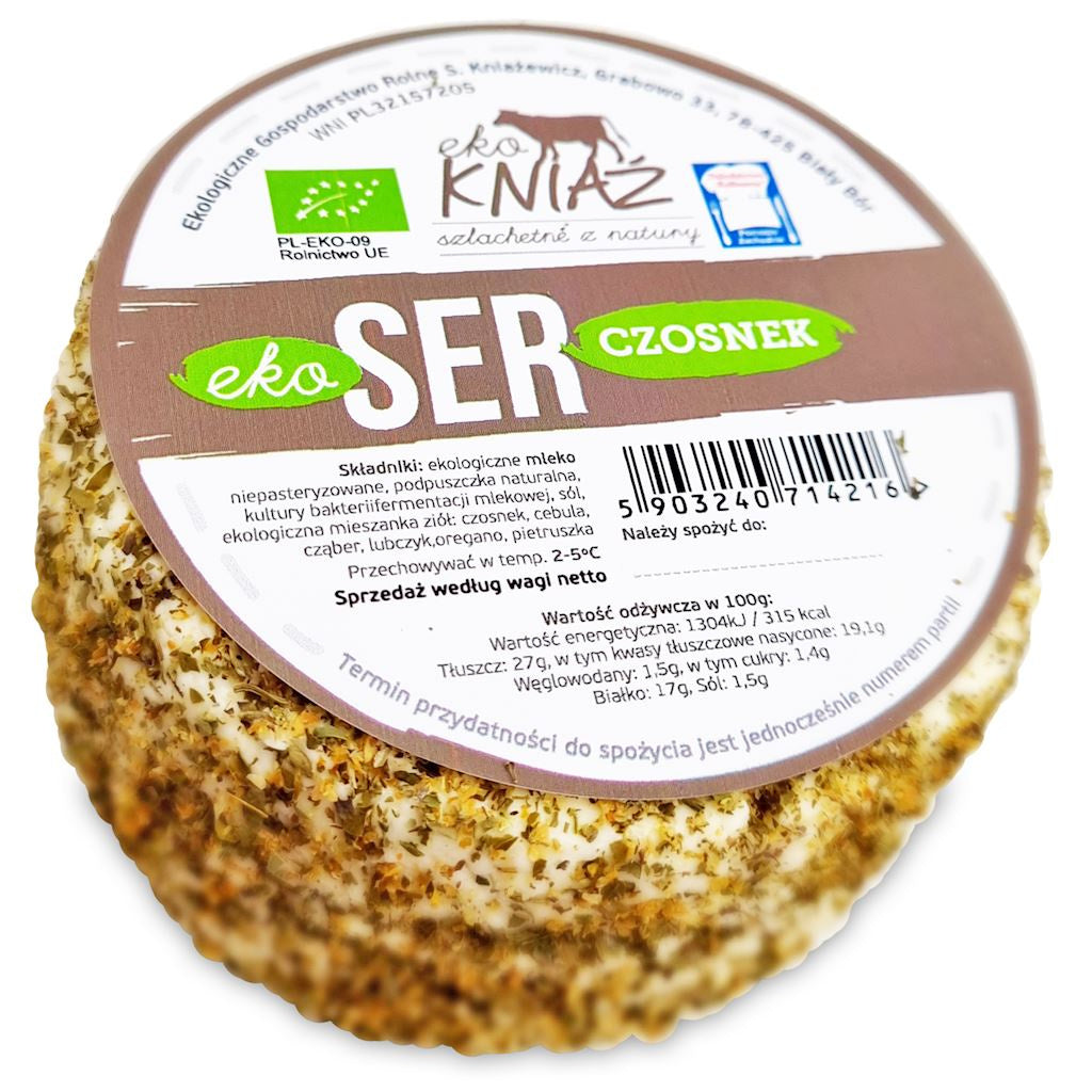 Ser z Ziołami i Czosnkiem Świeży BIO (Około 0,35 kg)