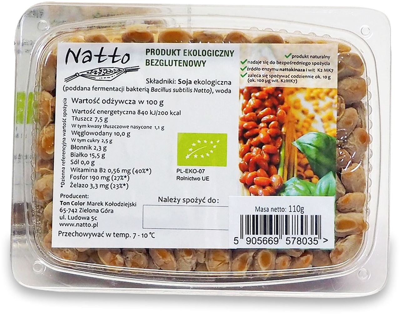 Sfermentowana Soja (Natto) BIO 110 g