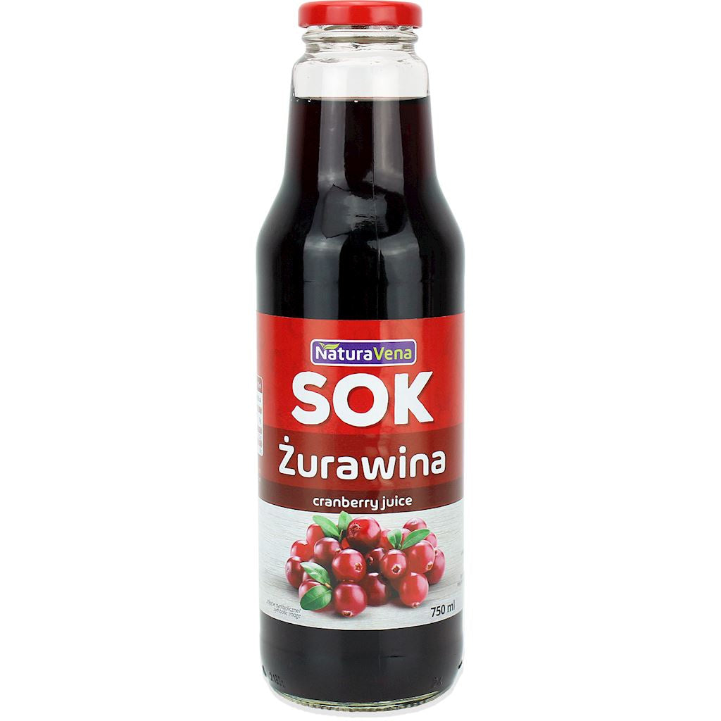 Sok z Żurawiny 100 % (4 szt x 750 ml)