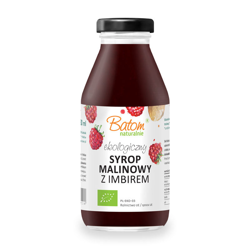 Syrop Malinowy z Imbirem BIO 330 ml