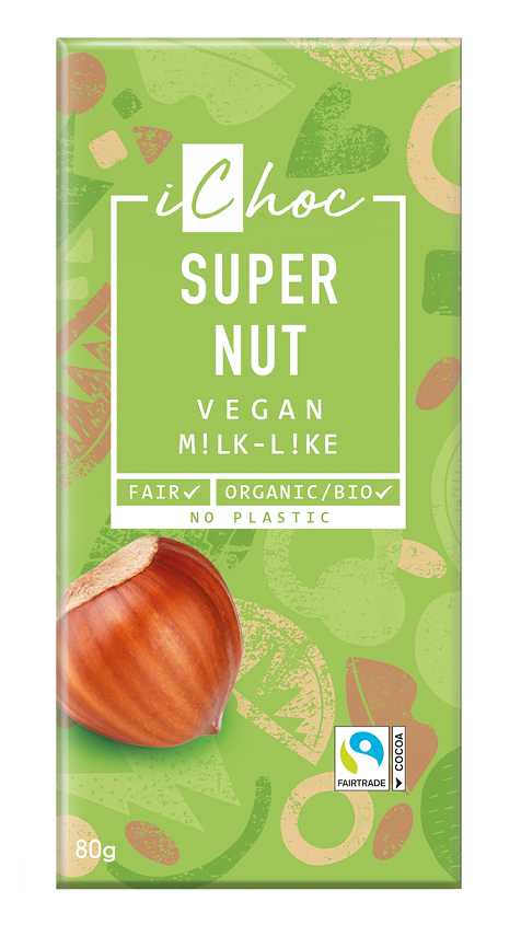 Tabliczka Kakaowa z Orzechami Laskowymi Fair Trade BIO (2 szt x 80 g)